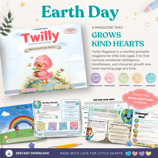 Earth Day Learning Magazine for Kids | Meaningful activities for emotional growth, kindness & real-world awareness