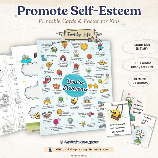 Positive Affirmations for Kids – Confidence & Self-Esteem Kit - Growing Mindset