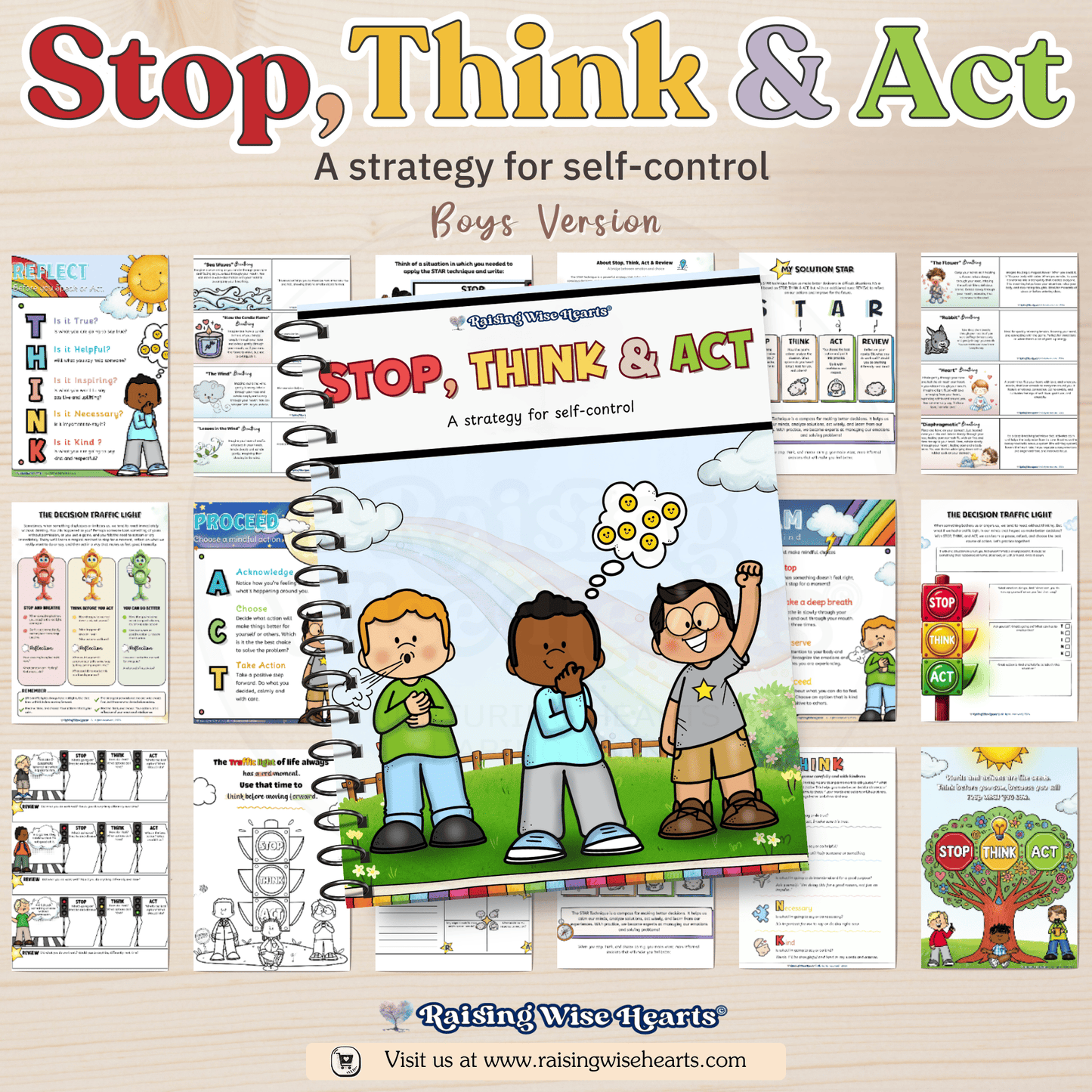 Stop, Think, Act (Star Technique) | Self-control | Self-Regulation | SEL | BOYS Version